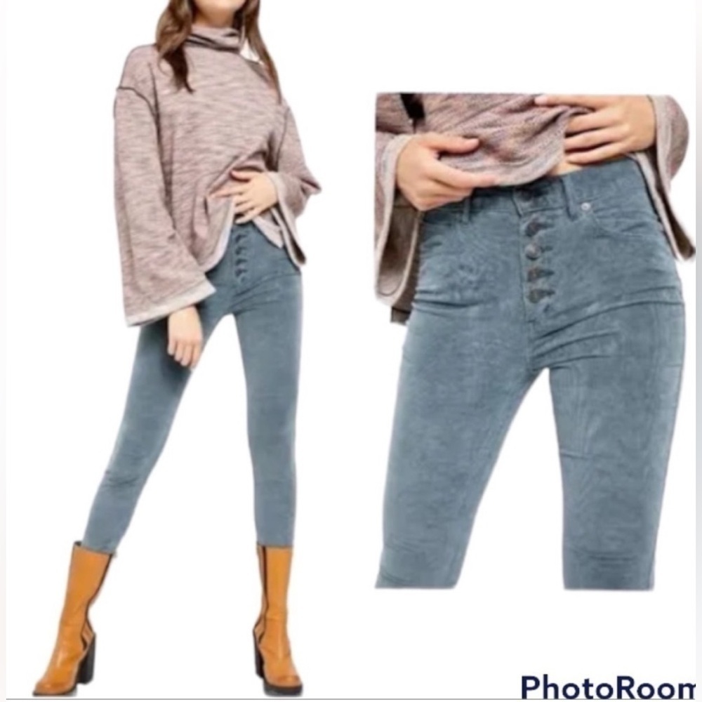 FREE People We The Free Corduroy Pants High Waisted Skinny Jeans. Size: 26.